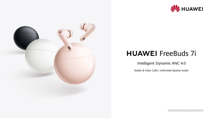 [9.9 s/d 17%] HUAWEI FreeBuds 7i TWS | Intelligent Dynamic ANC 4.0 | Spatial Audio l Clear Calls with Six Mics | IP54 | Lazada Indonesia