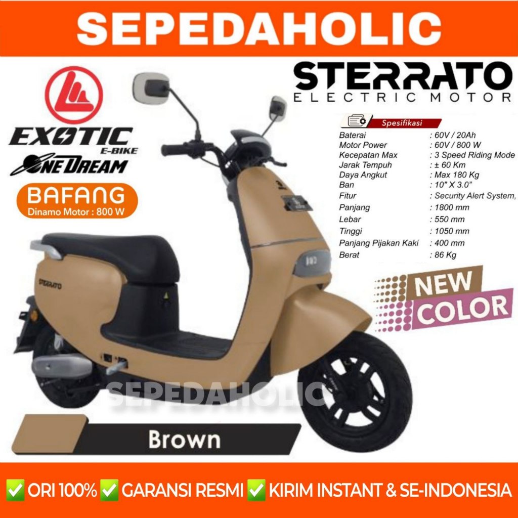 Sepeda Motor Listrik EXOTIC STERRATO BY PACIFIC Electric E Motor Bike