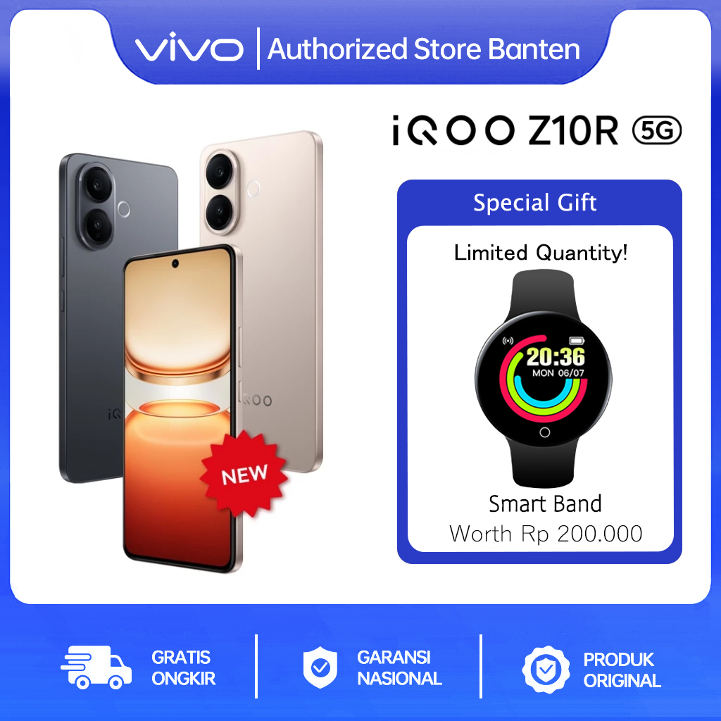 vivo IQOO Z10R 5G 6500 mAh 90W FlashCharge, Mediatek Dimensty 7360-Turbo, Amoled 120Hz