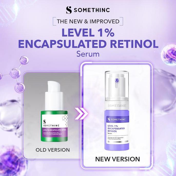 Cod,Bisa- [New] Somethinc Level 1% Encapsulated Retinol Serum - Menyamarkan Tekstur Kulit & Garis Halus, Serum Anti Aging, Mencegah Kerutan Dan Pori Pori Besar. Dark Spot, Renewal, Brighten, Smoothing Essence, & Prevent Premature, Retinol Pemula