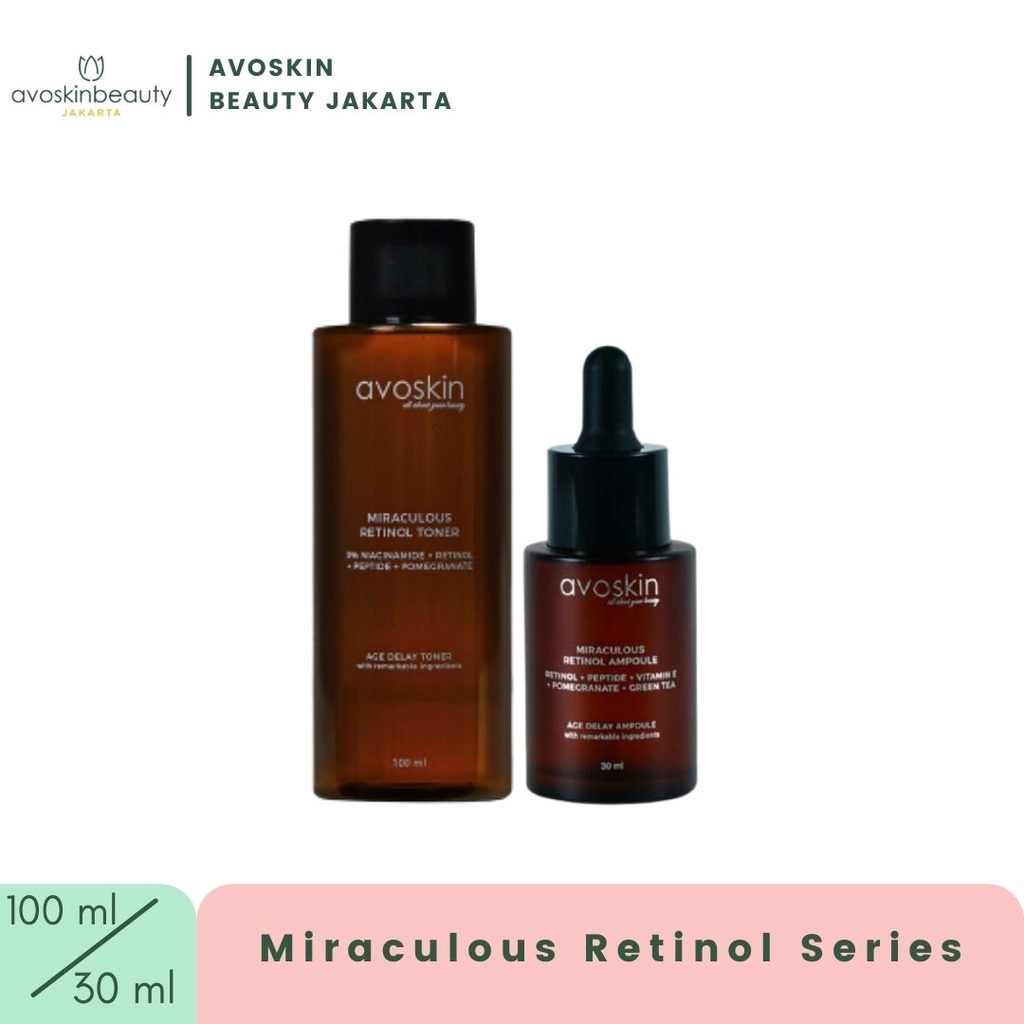 Avoskin Bundle - Miraculous RETINOL Toner 100ml & Ampoule 30ml