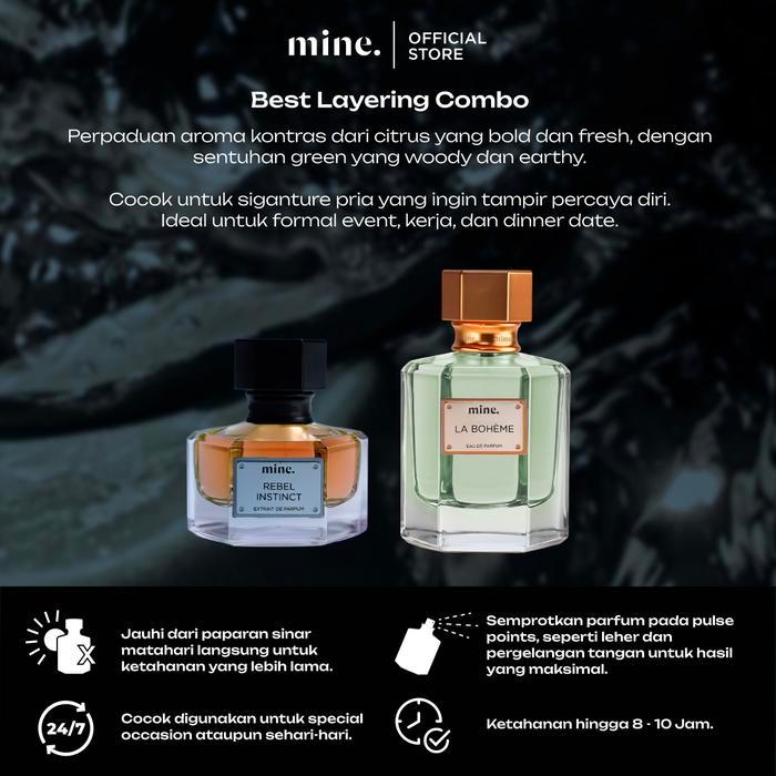 Mine Perfumery Rebel Instinct - 30 ml Extrait De Perfume Parfum Maskulin Cowok Alpha Tongkrongan