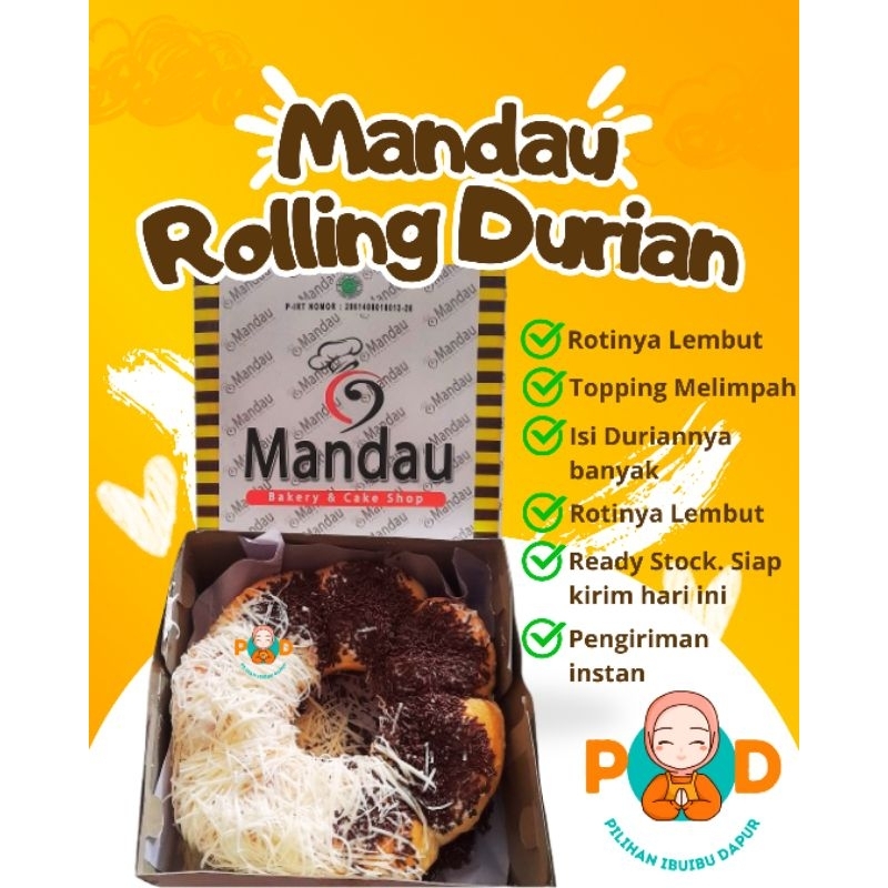 Jual READY STOCK ROTI SOBEK DURIAN MANDAU ROLLING DURIAN | Shopee Indonesia