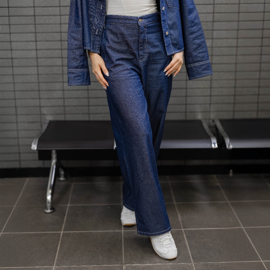 Jual Beatrice Clothing Drew Wide Leg Jeans - Bawahan Wanita | Celana Jeans Wanita | Highwaist Casual Wanita | Shopee Indonesia