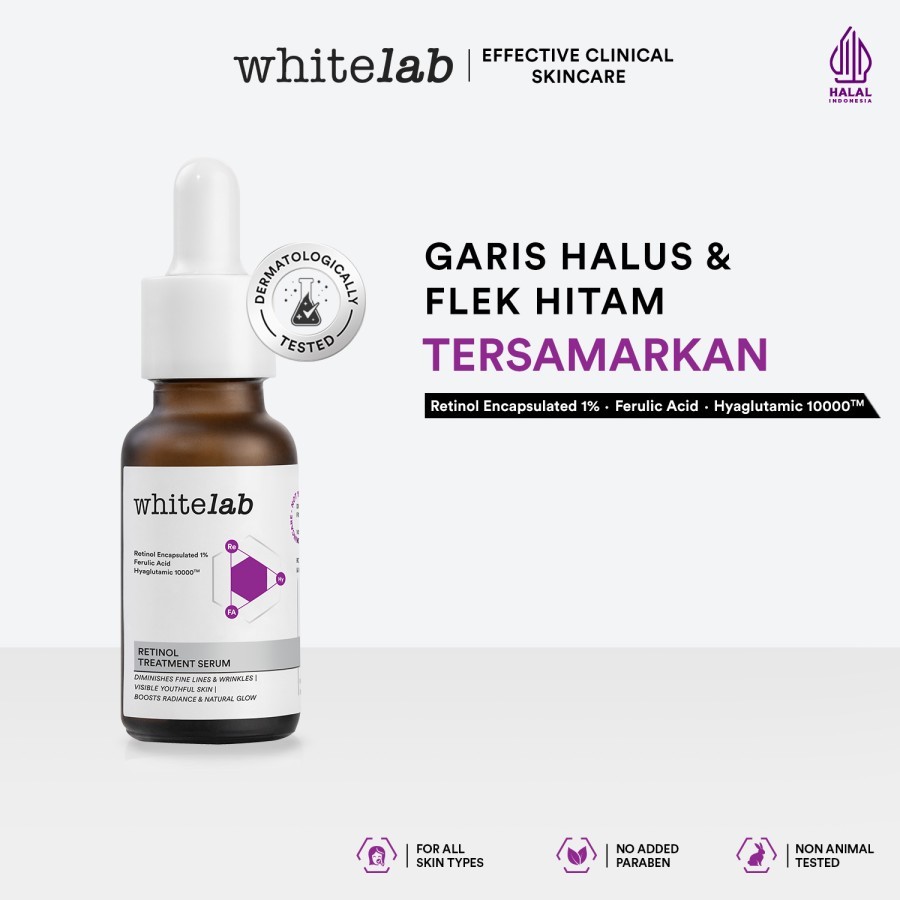 Whitelab Retinol Treatment Serum Anti Aging Samarkan Kerutan