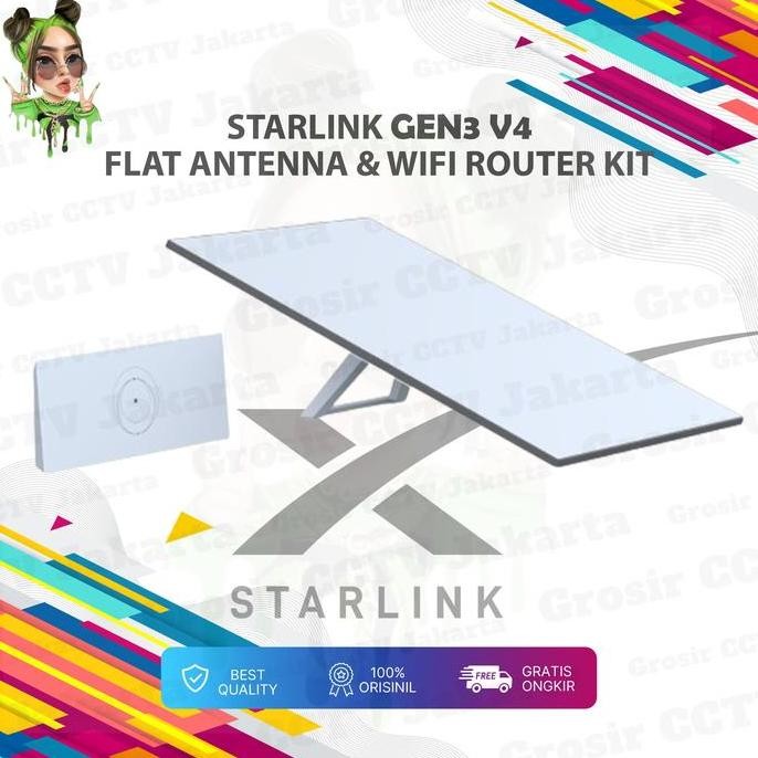 Starlink Kit Gen3 V4 Edisi W 2 Port Lan Starlink Gen3 New Stok