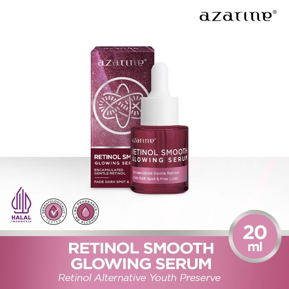 Azarine Retinol Smooth Glowing Serum 20ml Anti Penuaan Dini / Retinol