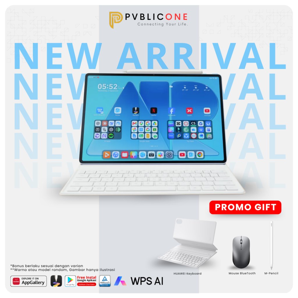 Jual HUAWEI MatePad Air 12" Tablet 8+8GB/256GB Ultra-thin Air Light AI-powered PC-Level WPS OLED PaperMatte Display 10.100 mAh 66W | Shopee Indonesia