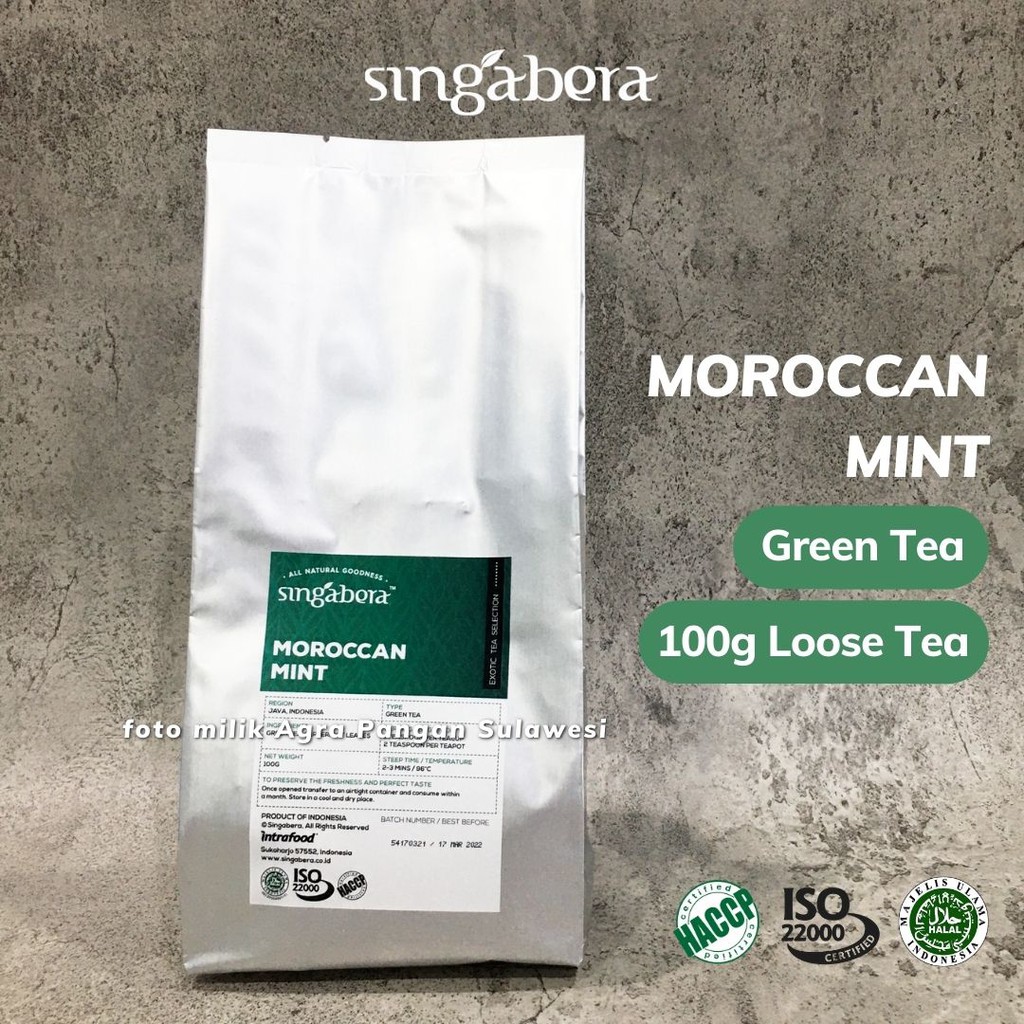 Jual Moroccan Mint Singabera Green Tea Teh Hijau Peppermint Loose Premium Artisan Cafe Resto Hotel Horeca | Shopee Indonesia