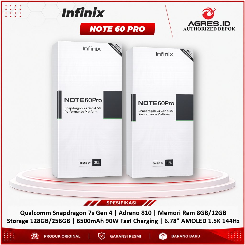 Jual Infinix Note 60 Pro - 8GB 256GB | Snapdragon 7s Gen 4 | 6.78" AMOLED 1.5K 144Hz | 6500mAh 90W Charge | Shopee Indonesia