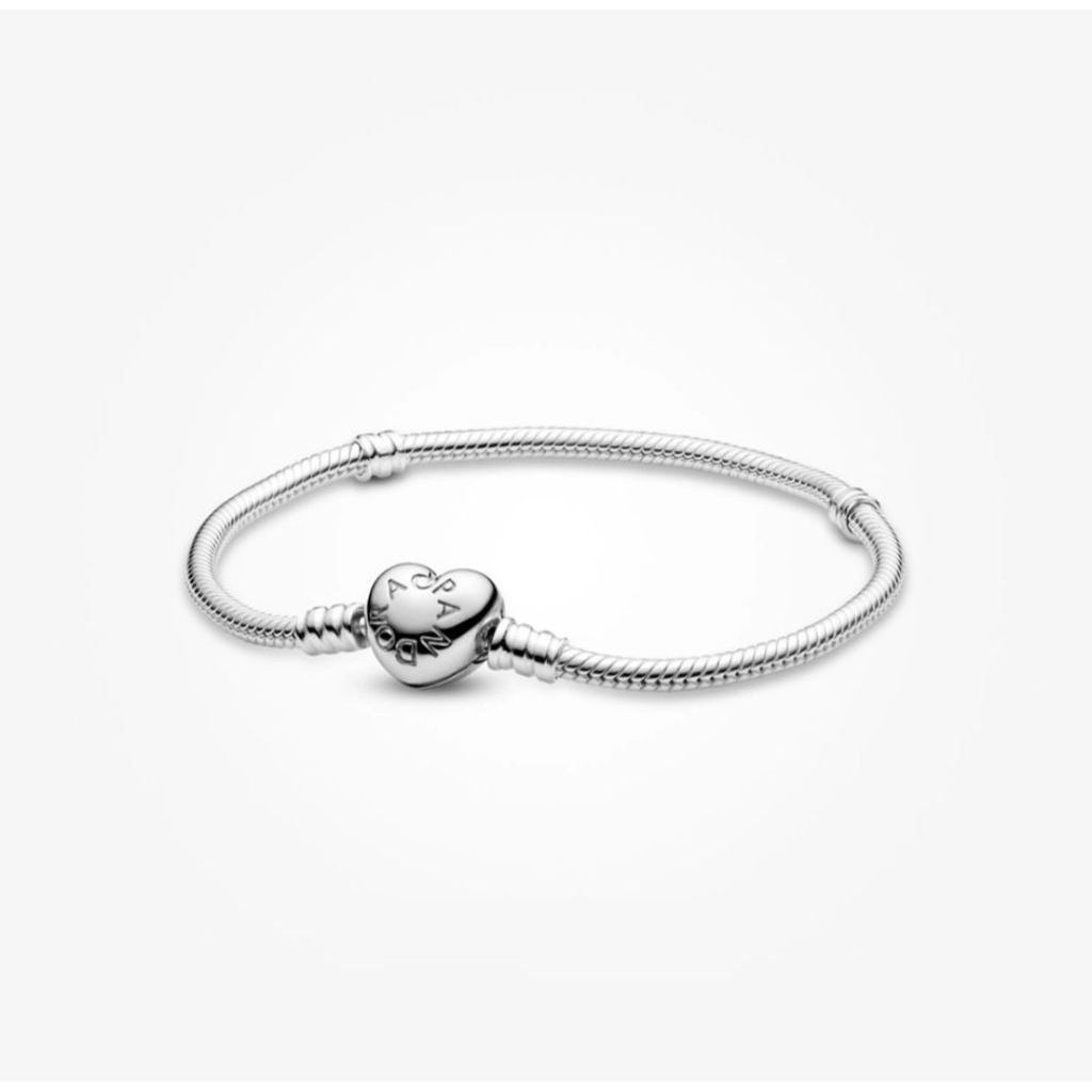 Pandora Moments Heart Clasp Snake Chain Bracelet
