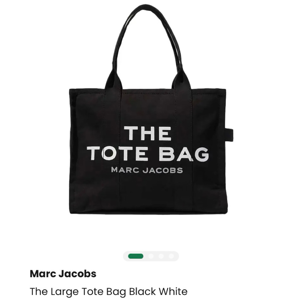 Marc Jacobs Large Tote Bag Black White