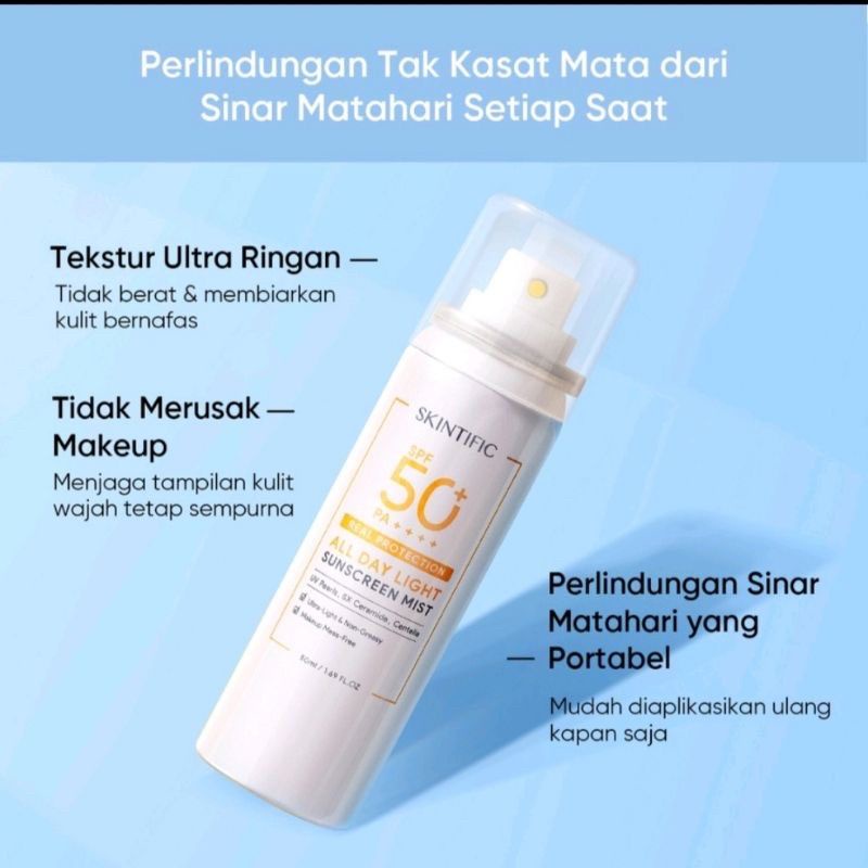 SKINTIFIC All Day Light Sunscreen Mist