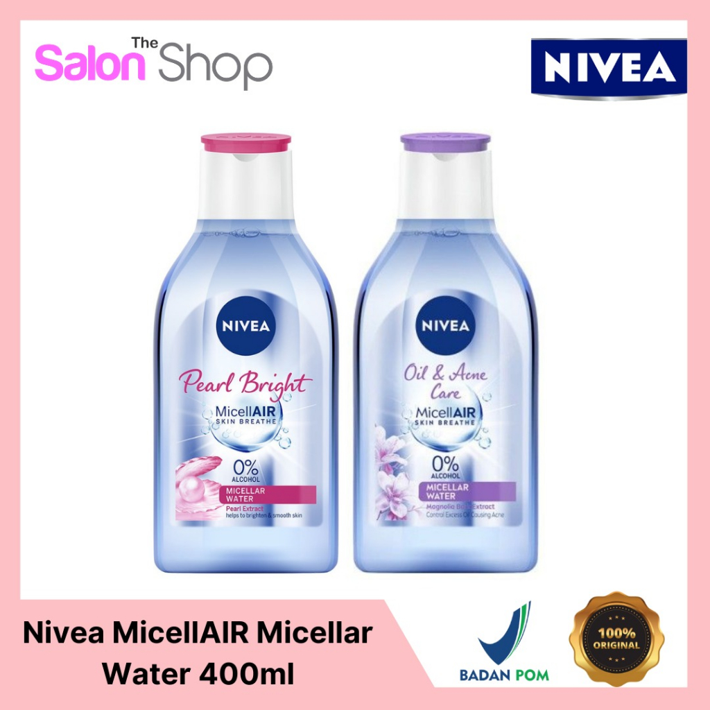 NIVEA Micellar Water MicellAir 400ml Oil & Acne Care | Pearl White | gdkd01
