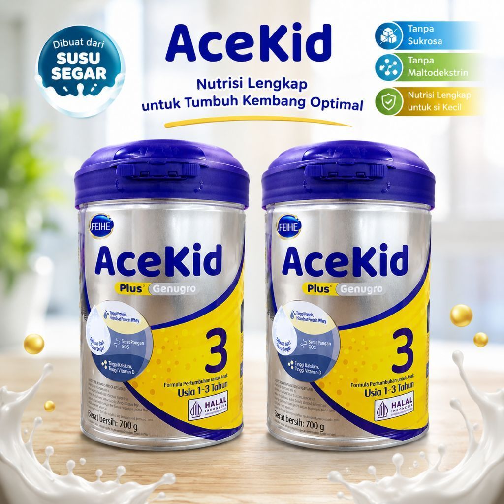 2 KALENG SUSU FORMULA ACEKID PLUS STAGE 3 (1-3 TAHUN )