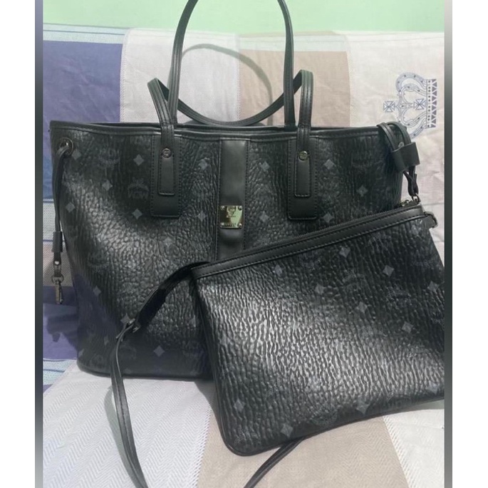 Jual MCM LIZ SHOPPER BLACK | Shopee Indonesia