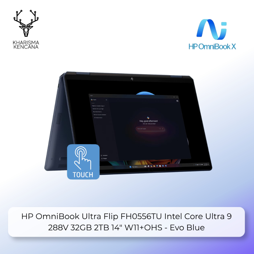 HP OmniBook Ultra Flip FH0556TU Intel Core Ultra 9 288V 32GB 2TB 14" W11+OHS - Evo Blue