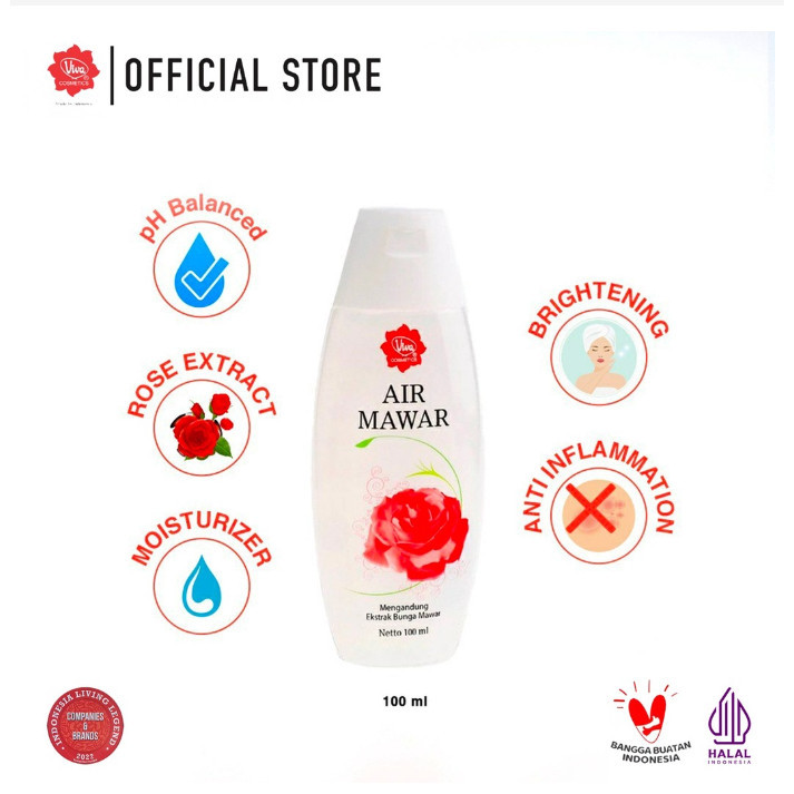 ISI 6PCS VIVA Air Mawar Rose Water 100ML ISI 6pcs Campuran Masker Lulur Grosir Ecer BPOM Original