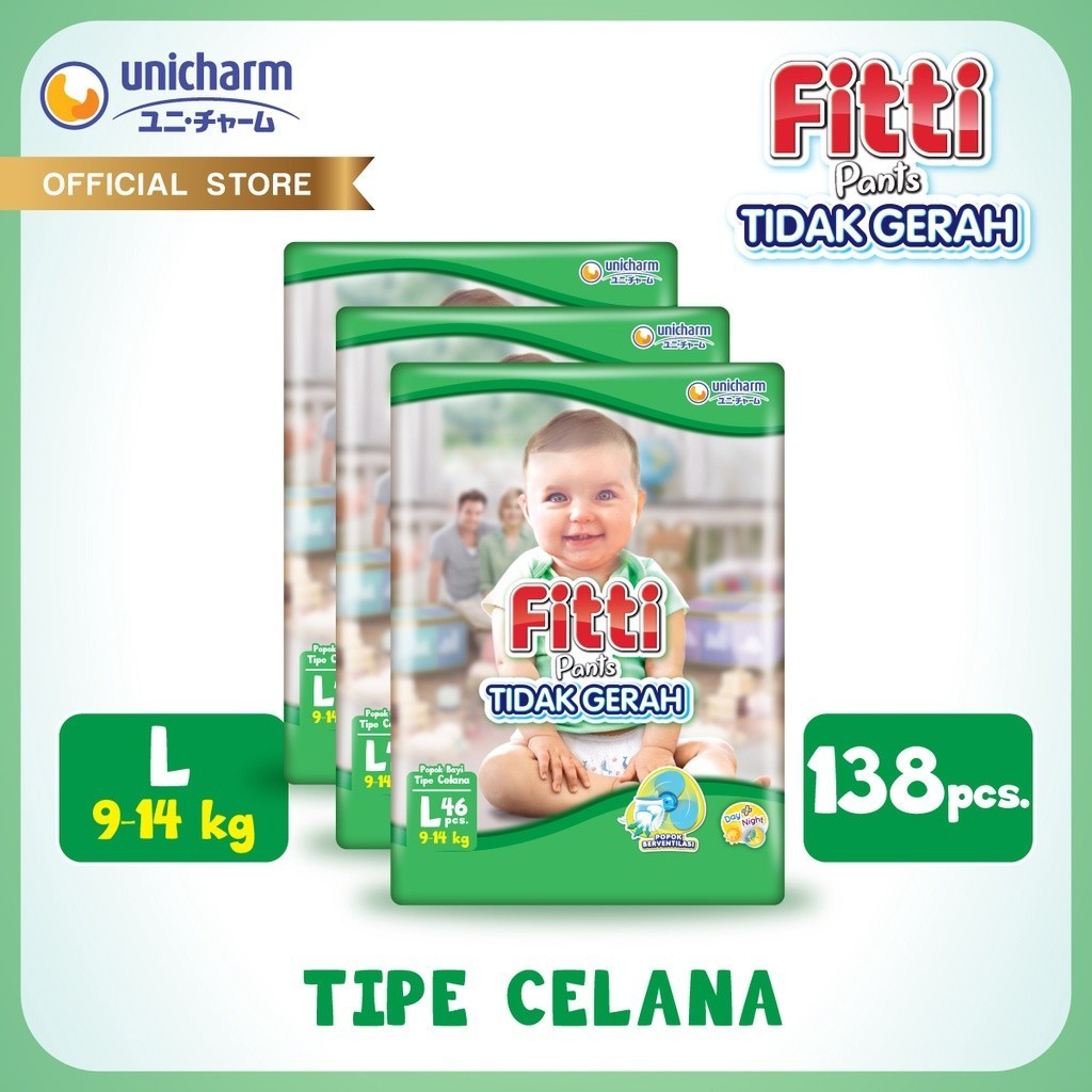 FITTI PANTS L 46 - Popok Celana - 3 Packs