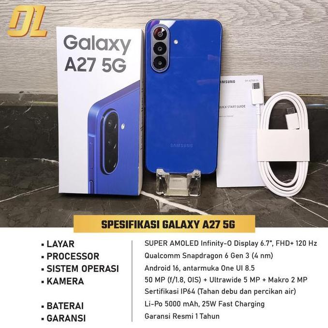 Samsung Galaxy A27 5G 6/128 8/256 GB 6GB 8GB 128GB 256GB AI Smartphone Original Garansi Resmi