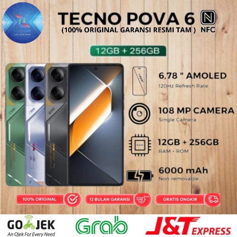 Jual TECNO POVA 6 NFC RAM 12GB Memory 256GB 12/256GB 8/256GB GARANSI RESMI TECNO INDONESIA | Shopee Indonesia
