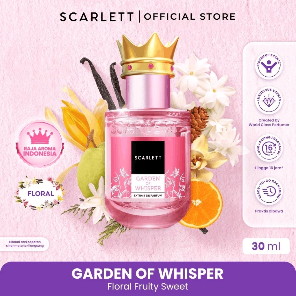 0Scarlett Whitening Extrait De Parfum Garden Of Whisper 30ml versi botol (lalabo)