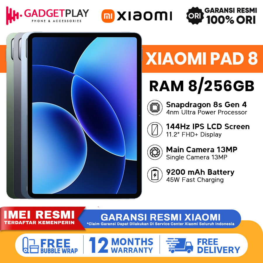 Xiaomi Mi Pad 8 [8GB+256GB] - Garansi Resmi 1 Tahun
