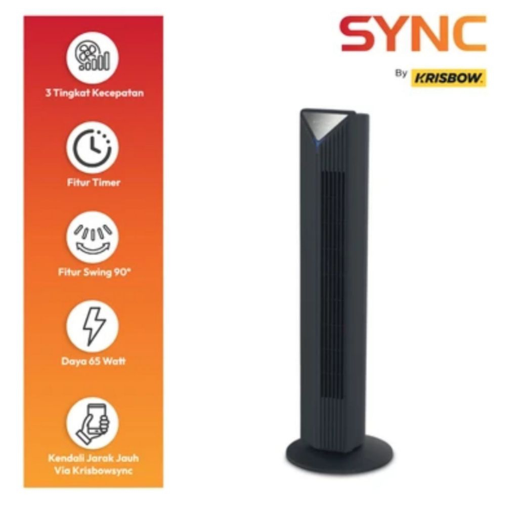 Jual Krisbow Sync Smart Kipas Angin Berdiri Wifi - Hitam | Shopee Indonesia