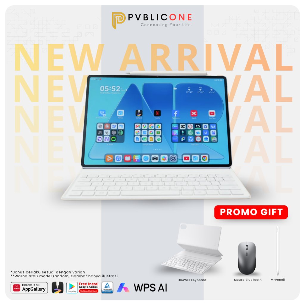 Jual HUAWEI MatePad Air 2026 Tablet 12" RAM 16GB [8+8] 256GB Ultra-thin Air Light AI-powered PC-Level WPS OLED PaperMatte Display 10.100 mAh 66W | Shopee Indonesia