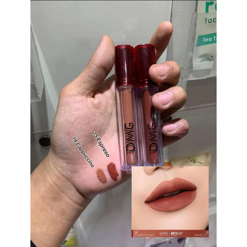 Jual OMG Lip cream Deep Coffee Ombre no 14 Cappuccino dan no 15 Espresso | Shopee Indonesia