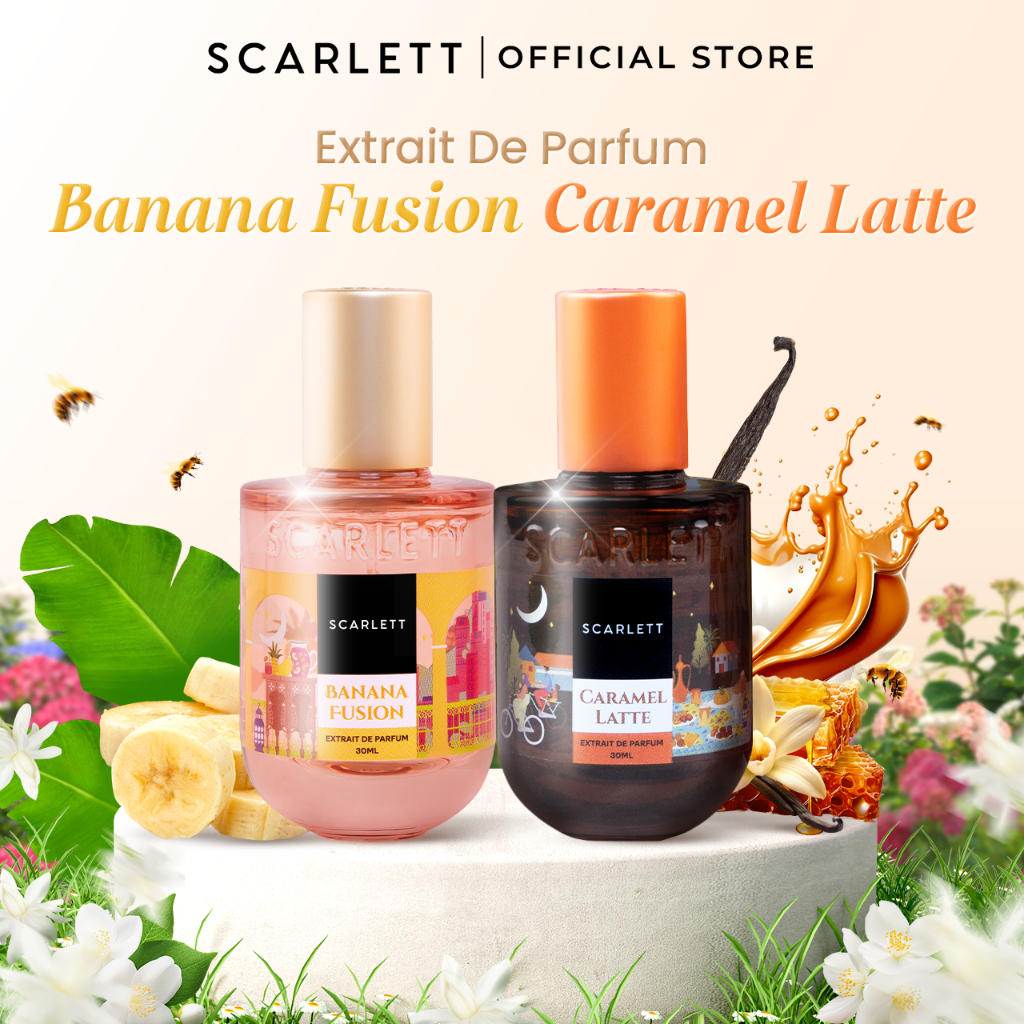 Scarlett Whitening Delight Package - Extrait De Parfum Banana Fusion + Caramel Latte