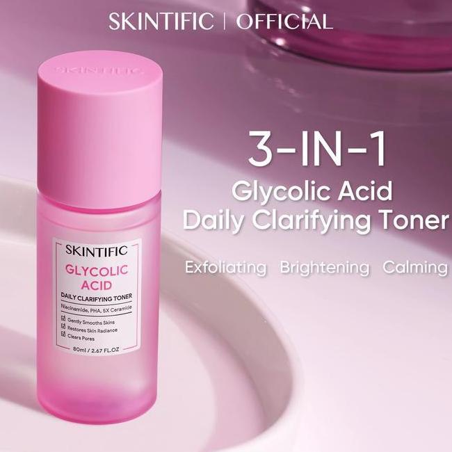 Skintific Glycolic Acid Daily Clarifying Toner 80Ml