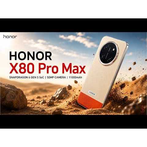 Honor X80 Pro Max 5G Snapdragon 6 Gen 5 11000mAh 90W 50MP Main Camera