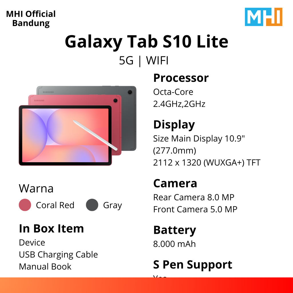 Jual Samsung Galaxy Tab S10 Lite 5G/WiFi 6/128GB, Original Samsung, Garansi Resmi | Shopee Indonesia