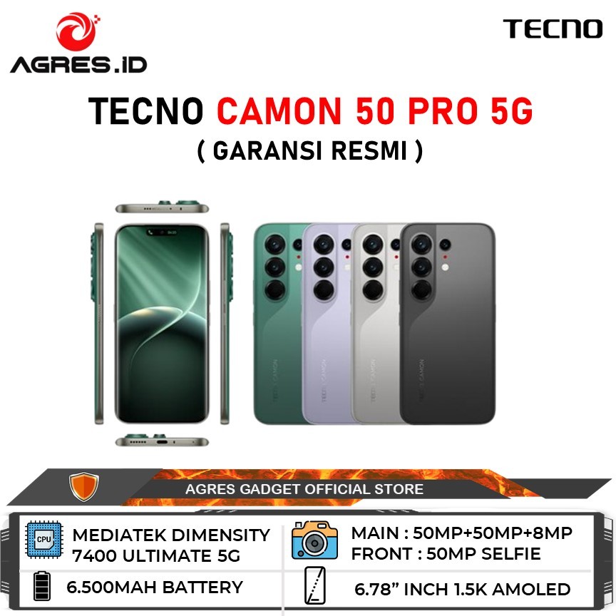 Jual Tecno Camon 50 Pro 5G 8GB/256GB I 12GB/256GB I 12GB/512GB Garansi Resmi Tecno Indonesia | Shopee Indonesia