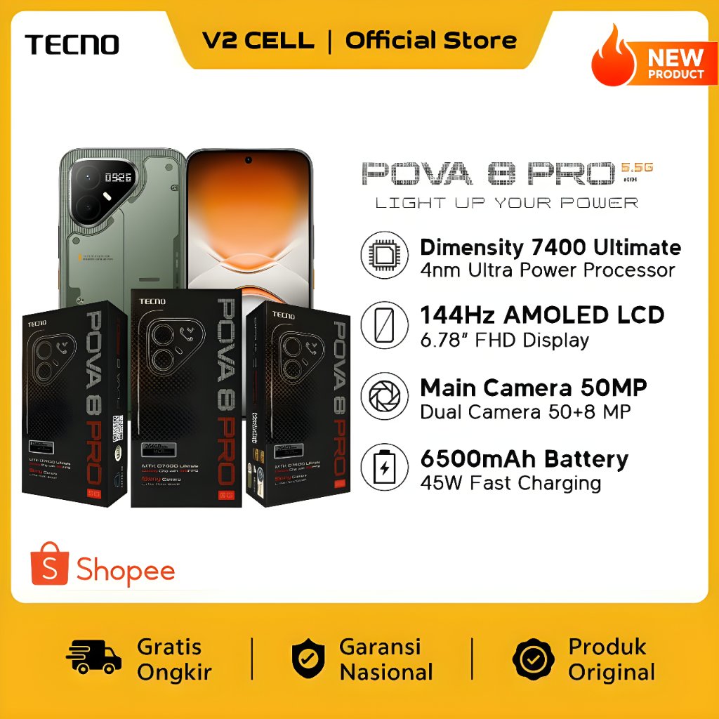 Jual TECNO POVA 8 PRO 5G 8+8GB*/256GB | Shopee Indonesia