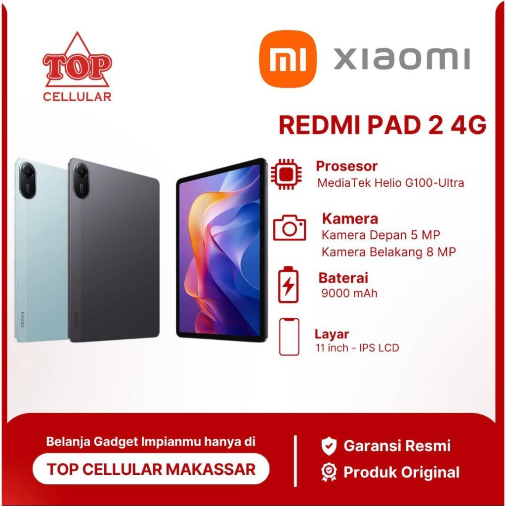XIAOMI REDMI PAD 2 4G LTE [6/128] - GARANSI RESMI