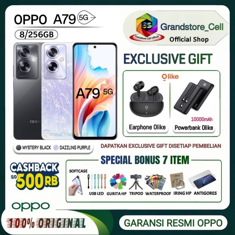 Jual OPPO A79 5G NFC RAM 8/256 GB | OPPO A 79 5G NFC RAM 8/256 GB GARANSI RESMI OPPO | Shopee Indonesia
