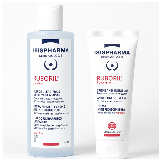 Package Ruboril Expert M Moist Set - Kulit kering dan sensitif dengan kemerahan