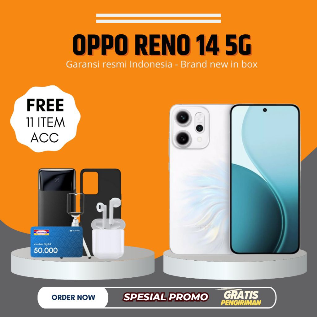 Jual Oppo Reno 14 5G 12GB/255GB Garansi Resmi | Shopee Indonesia