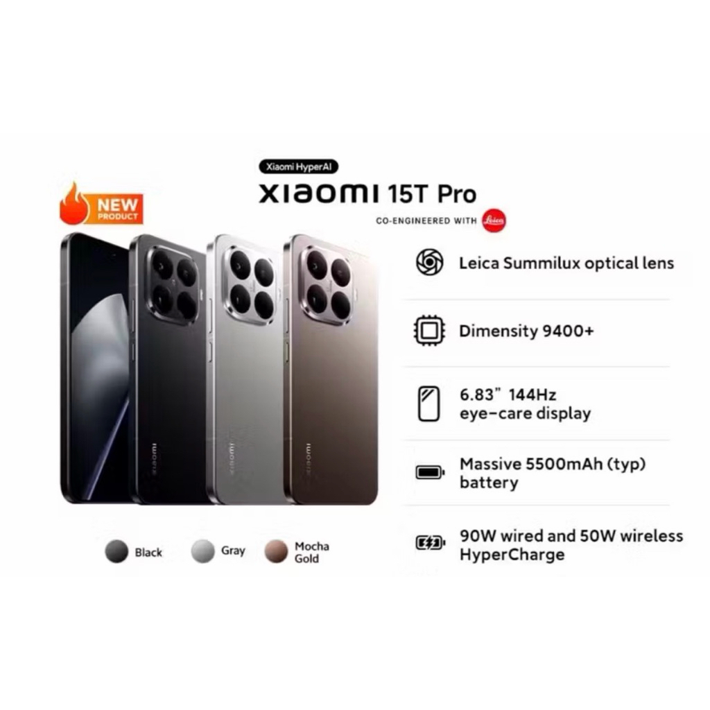 Jual Xiaomi 15T PRO {12GB/512GB} {12GB/1TB} GARANSI RESMI TAM | Shopee Indonesia