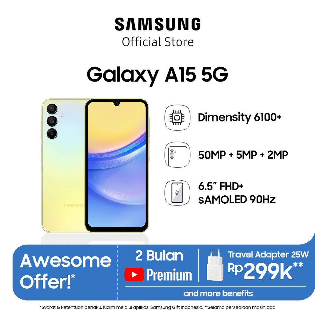 Samsung Galaxy A15 5G 8/256GB - Yellow