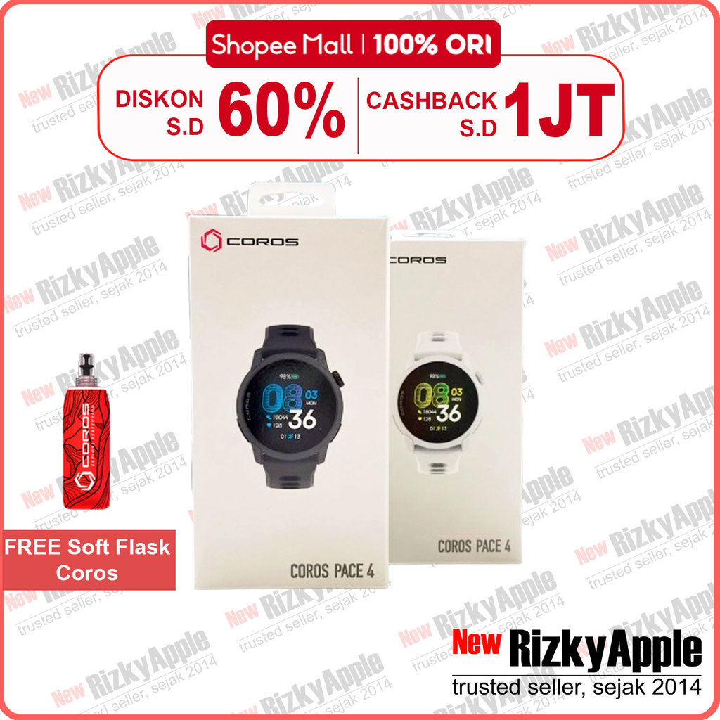COROS PACE 4 GPS Silicone Band Sport Watch Smartwatch Ultralight AMOLED Layar Jernih GPS Akurat Fitur Ultralight Garansi Resmi