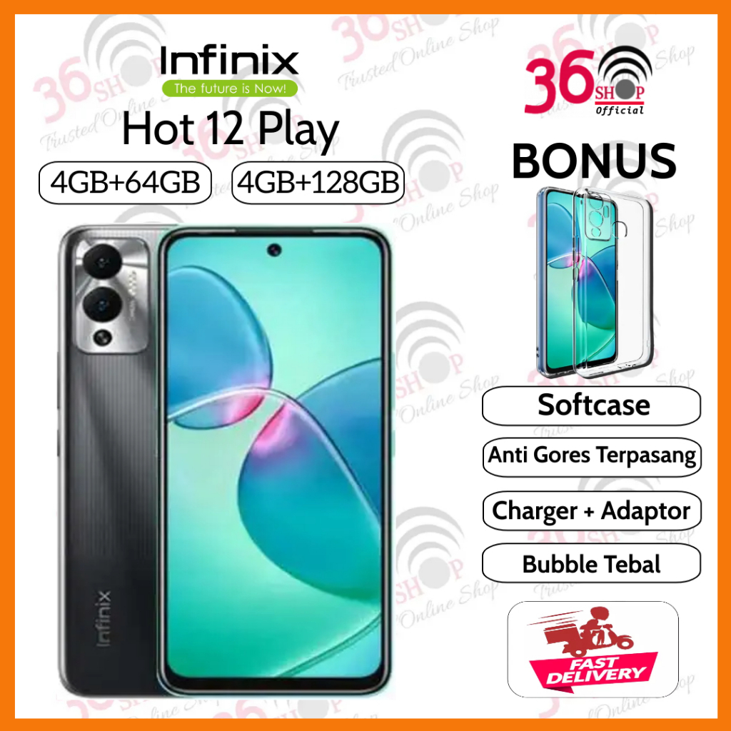 Jual Infinix Hot 12 Play [4GB+64GB] [4GB+128GB] [Expansi Ram 3GB] [ 7GB+128GB] Garansi Resmi 1 Tahun | Shopee Indonesia