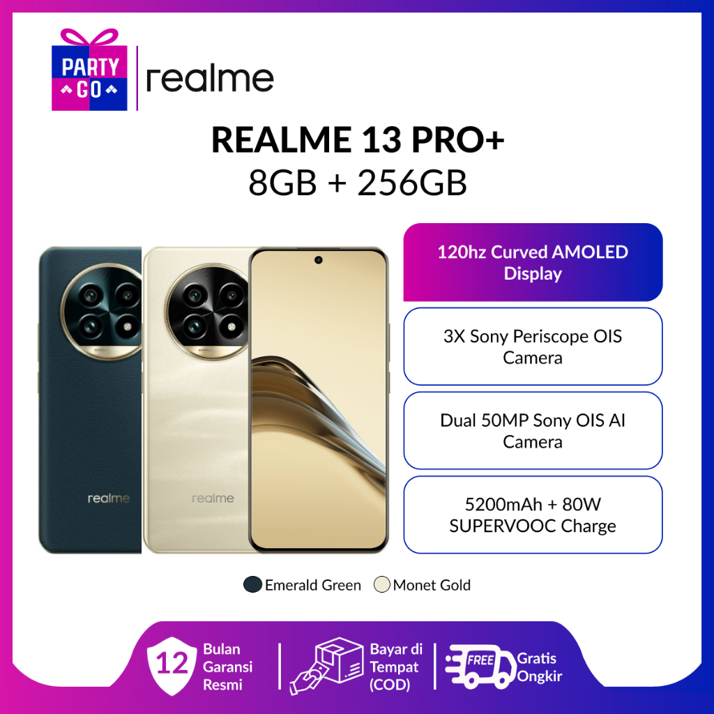 Jual REALME 13 PRO PLUS 5G RAM 12/512 GB | REALME13 PRO 5G RAM 12/256 | REALME 13 PRO PLUS 5G RAM 8/256 GB GARANSI RESMI | Shopee Indonesia
