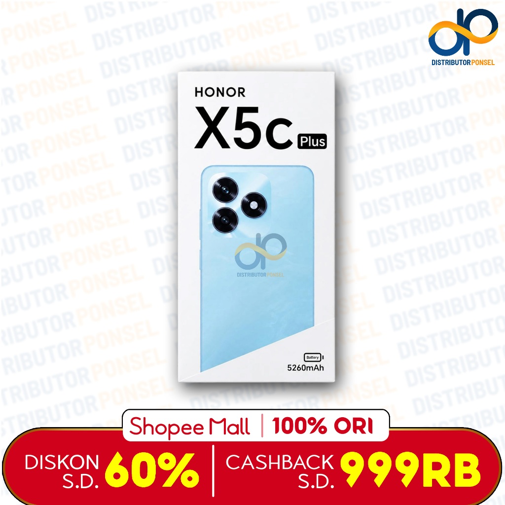 Honor X5C Plus 4/128GB Black Ocean Cyan Ponsel Android X5 C X5 C Garansi Resmi