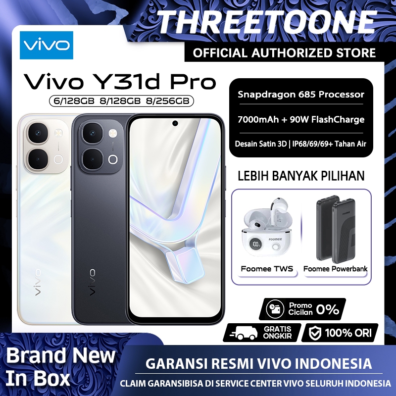 Jual [Official Store] Vivo Y31d Pro (6/128GB)(6/256GB)(8/256GB) — Garansi Resmi Vivo Indonesia | Shopee Indonesia