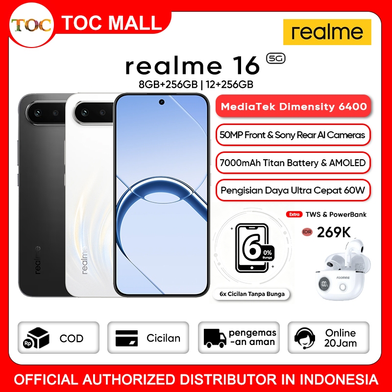 Jual [ Official Store ] realme 16/16 Pro/16 Pro+ 5G 8/256GB 50MP Front & Sony Rear AI Cameras | Shopee Indonesia