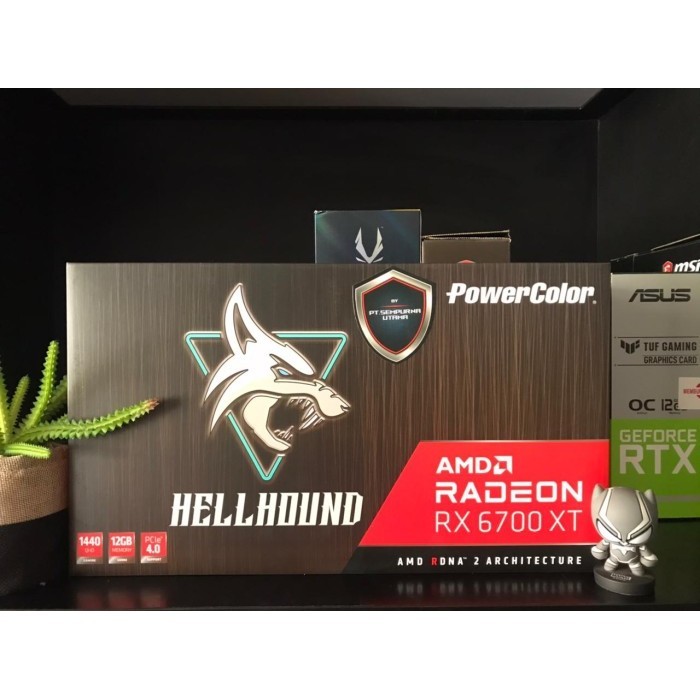 Powercolor Rx 6700 Xt Hellhound 12Gb Ddr6 Vga Card Amd Radeon 6700Xt