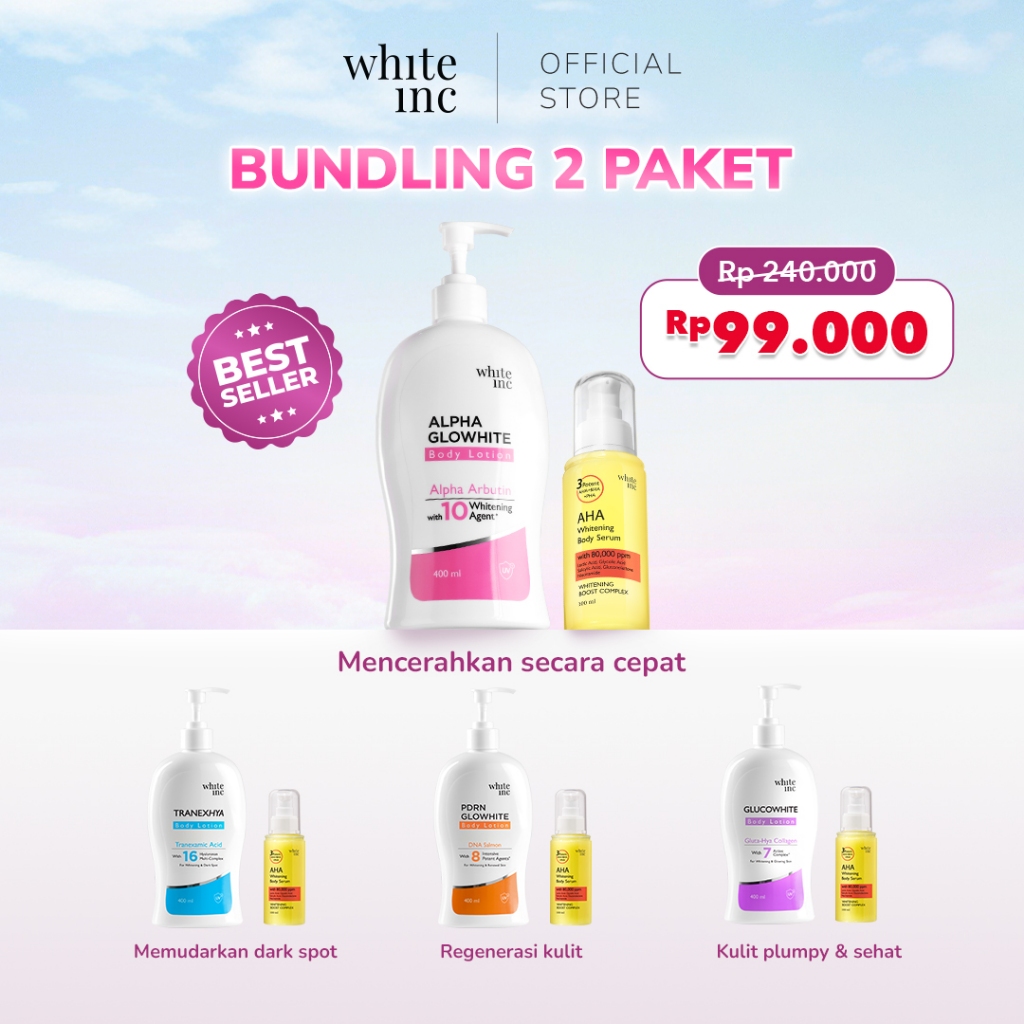 WHITE INC Bundling 2: AHA Body Serum + PDRN Body Lotion